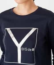 RYKLU20130 HIROKO BIS(ヒロコ ビス) 【洗える】コットンポンチロゴTシャツ ネイビー