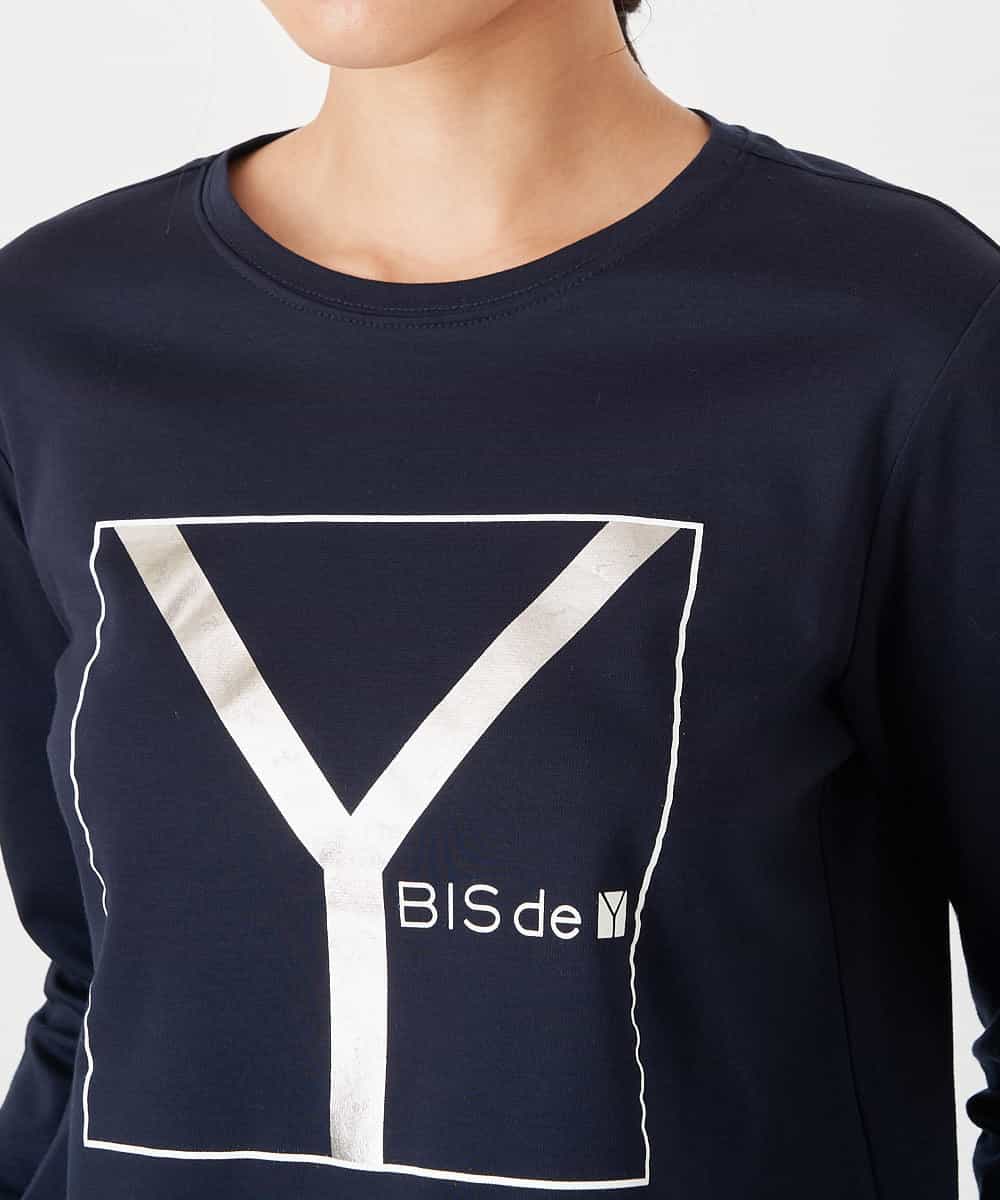 RYKLU20130 HIROKO BIS(ヒロコ ビス) 【洗える】コットンポンチロゴTシャツ ネイビー