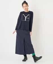 RYKLU20130 HIROKO BIS(ヒロコ ビス) 【洗える】コットンポンチロゴTシャツ ネイビー
