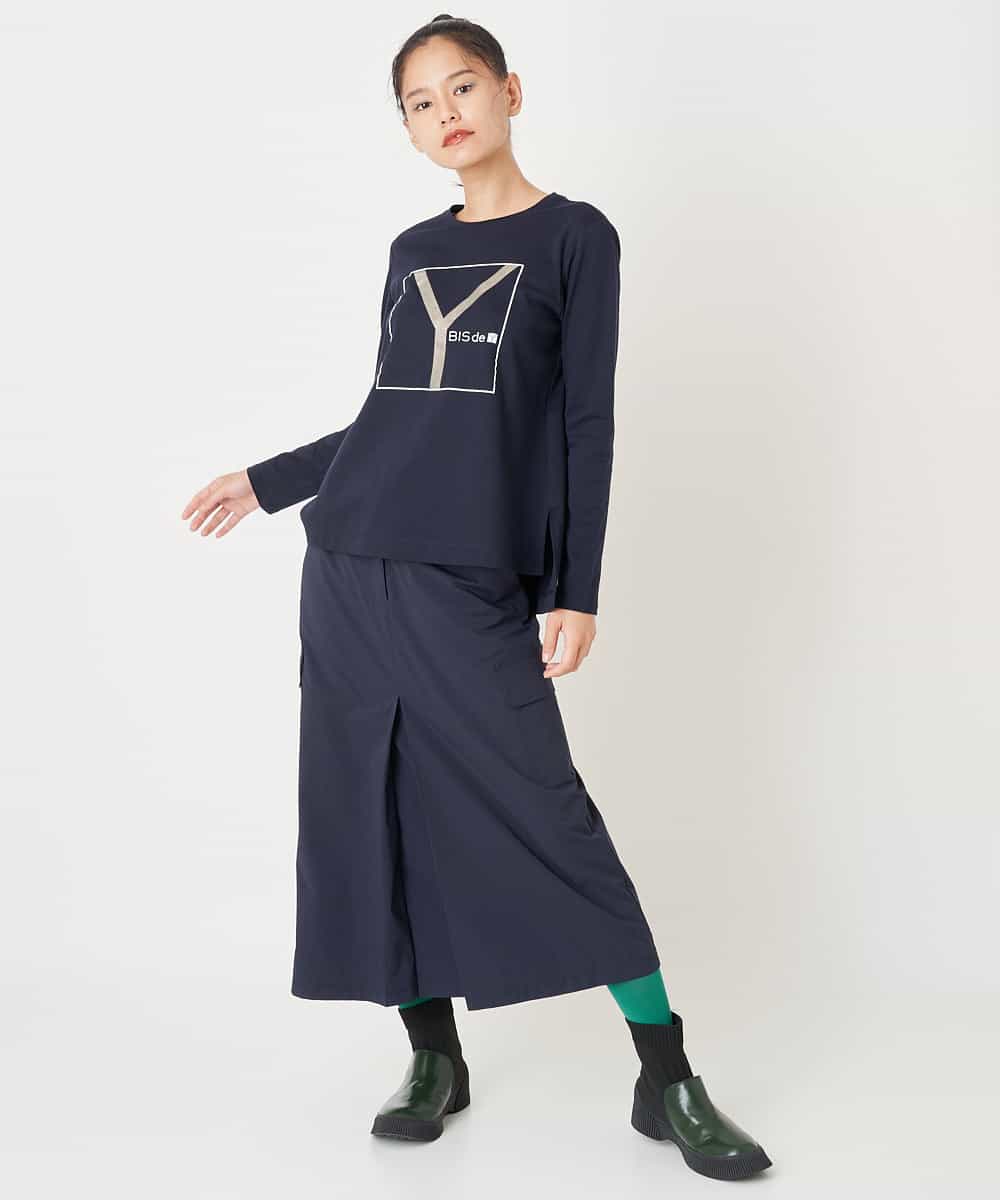 RYKLU20130 HIROKO BIS(ヒロコ ビス) 【洗える】コットンポンチロゴTシャツ ネイビー