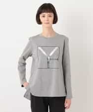 RYKLU20130 HIROKO BIS(ヒロコ ビス) 【洗える】コットンポンチロゴTシャツ グレー