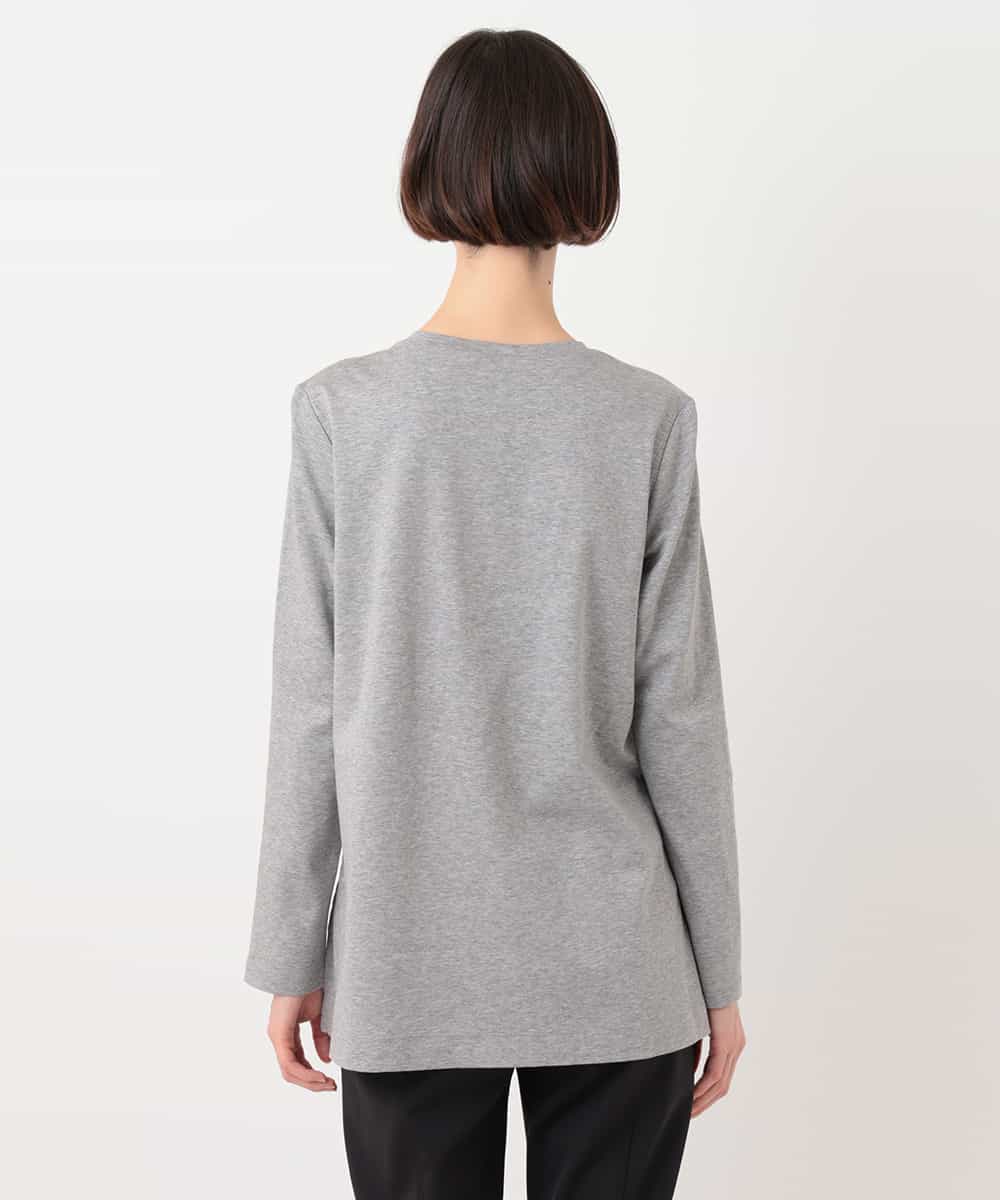 RYKLU20130 HIROKO BIS(ヒロコ ビス) 【洗える】コットンポンチロゴTシャツ グレー