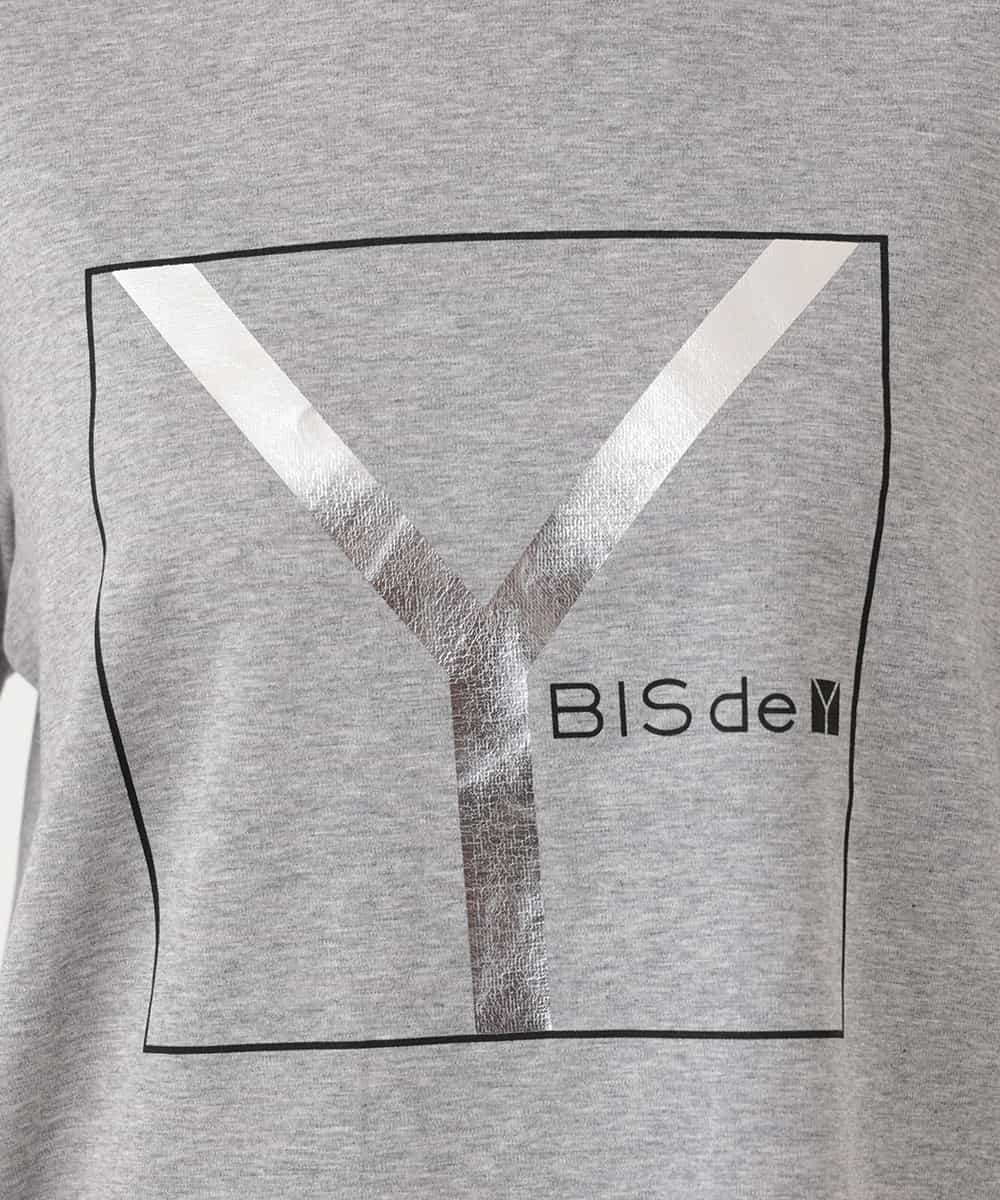 RYKLU20130 HIROKO BIS(ヒロコ ビス) 【洗える】コットンポンチロゴTシャツ グレー