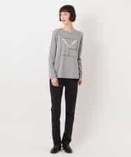 RYKLU20130 HIROKO BIS(ヒロコ ビス) 【洗える】コットンポンチロゴTシャツ グレー