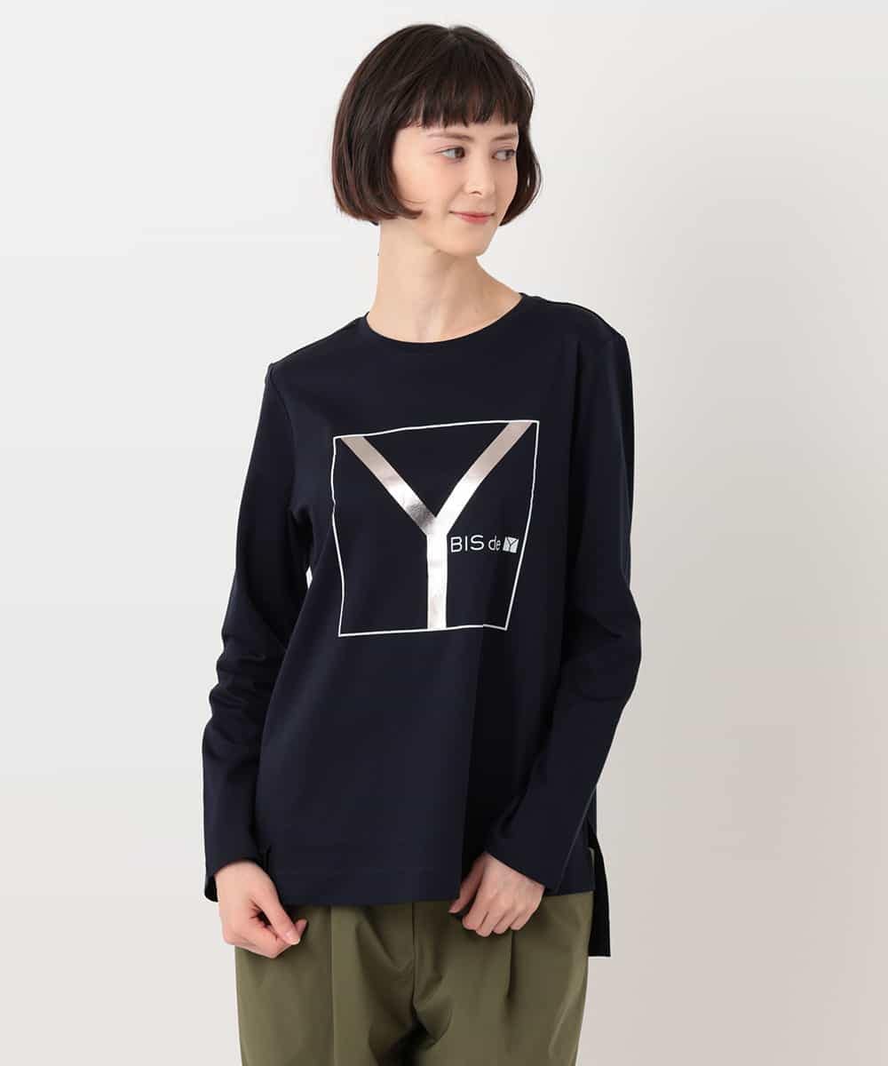 RYKLU20130 HIROKO BIS(ヒロコ ビス) 【洗える】コットンポンチロゴTシャツ グレー