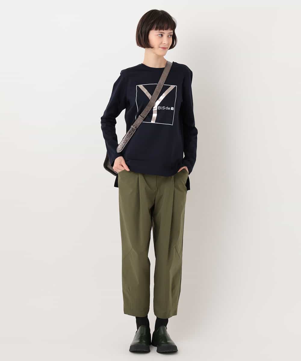 RYKLU20130 HIROKO BIS(ヒロコ ビス) 【洗える】コットンポンチロゴTシャツ グレー