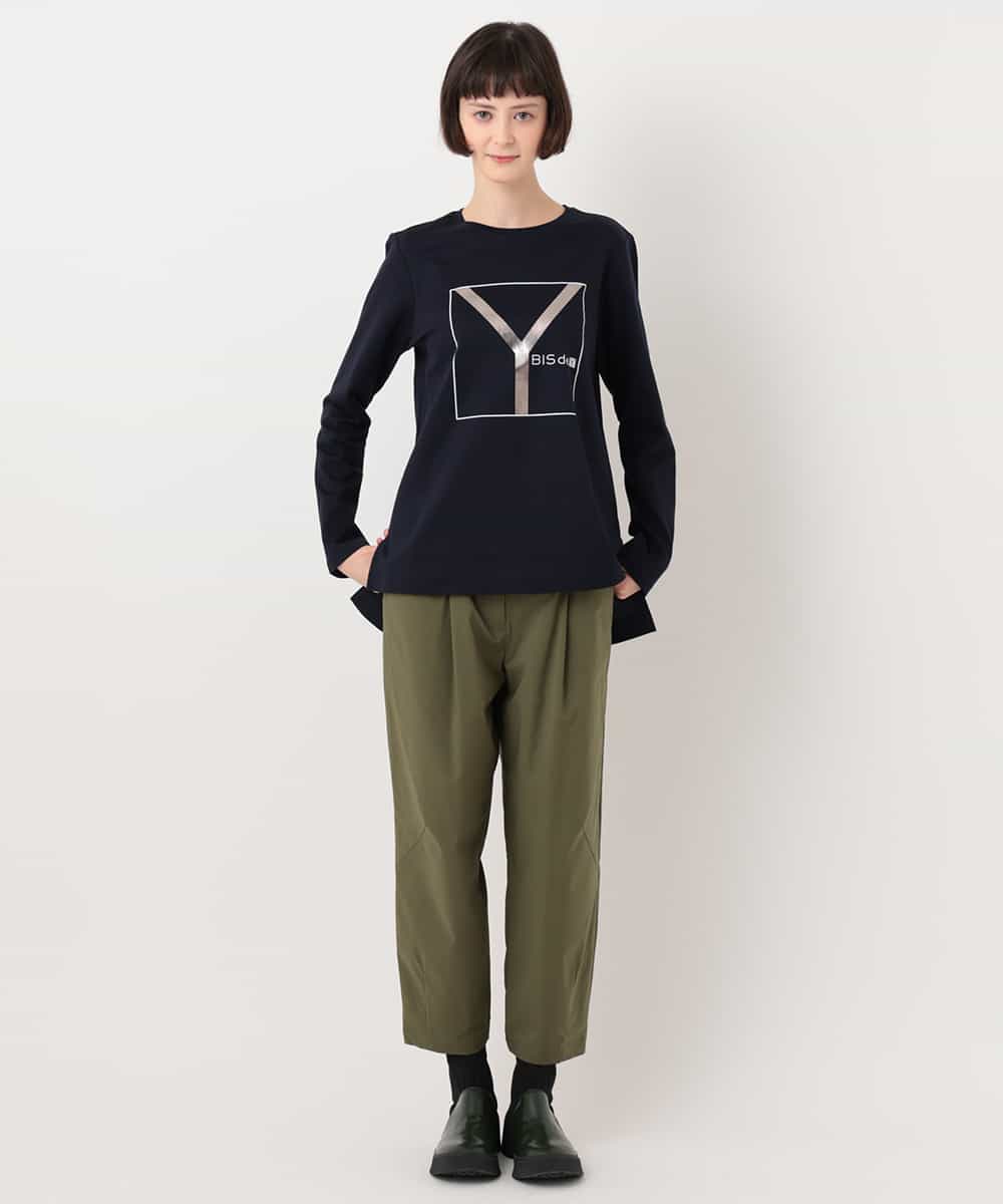 RYKLU20130 HIROKO BIS(ヒロコ ビス) 【洗える】コットンポンチロゴTシャツ グレー