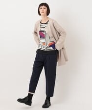 RYLLU41230 HIROKO BIS(ヒロコ ビス) 【洗濯機で洗える】ストレッチタフタリラックスパンツ ネイビー
