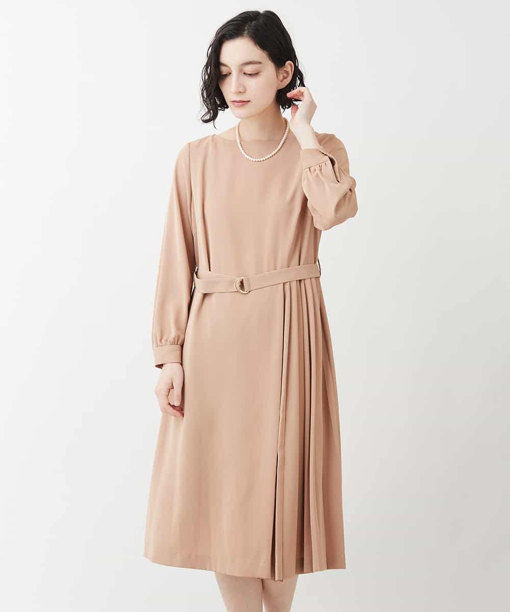 小さいサイズ 洗える アシメプリーツワンピース ワンピース Ofuon 小さいサイズ メゾン ドゥ サンク イトキンオンラインストア