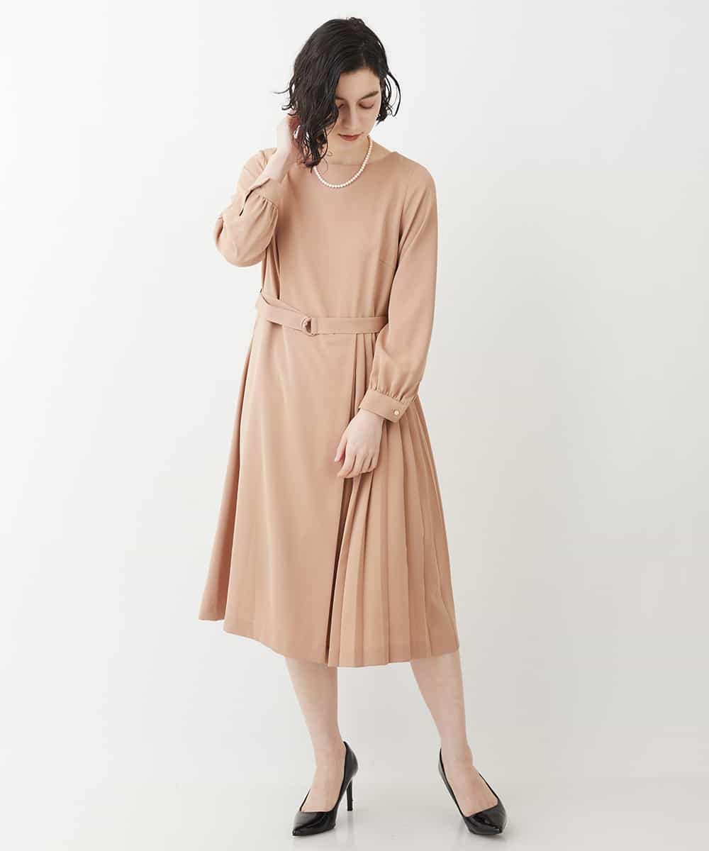 小さいサイズ 洗える アシメプリーツワンピース ワンピース Ofuon 小さいサイズ メゾン ドゥ サンク イトキンオンラインストア