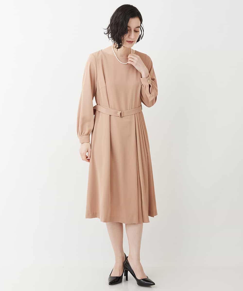 小さいサイズ 洗える アシメプリーツワンピース ワンピース Ofuon 小さいサイズ メゾン ドゥ サンク イトキンオンラインストア