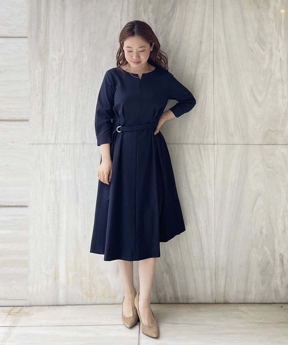 小さいサイズ 洗える 保湿効果 シアバターツイルワンピース ワンピース Ofuon 小さいサイズ メゾン ドゥ サンク イトキンオンラインストア