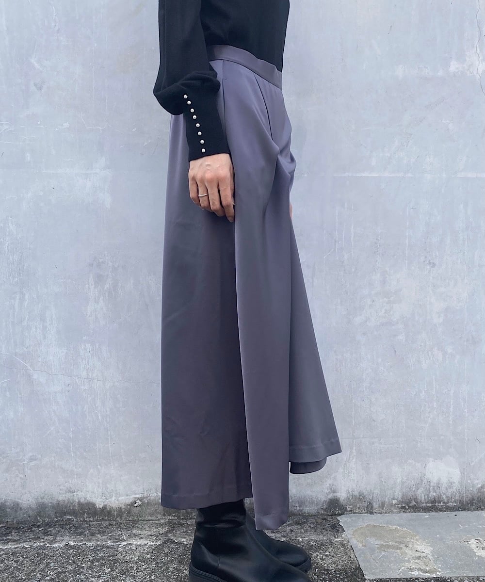 アシンメトリードレープタック シルエットリメイクスカート(その他の