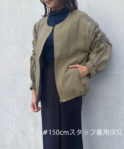 UCJGS11089 re:mine ドロストシルエットリメイク　ノ―カラーブルゾン