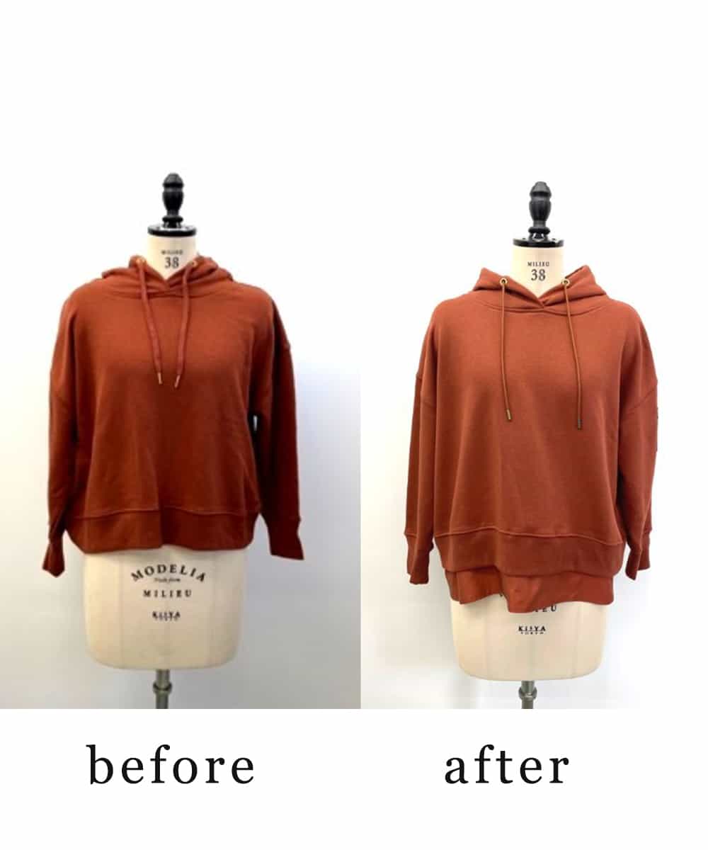 異素材使いリメイク プルオーバーパーカー カットソー Tシャツ Re Mine リマイン イトキンオンラインストア 異素材使いリメイク プルオーバーパーカー カットソー Tシャツ Re Mine リマイン イトキンオンラインストア