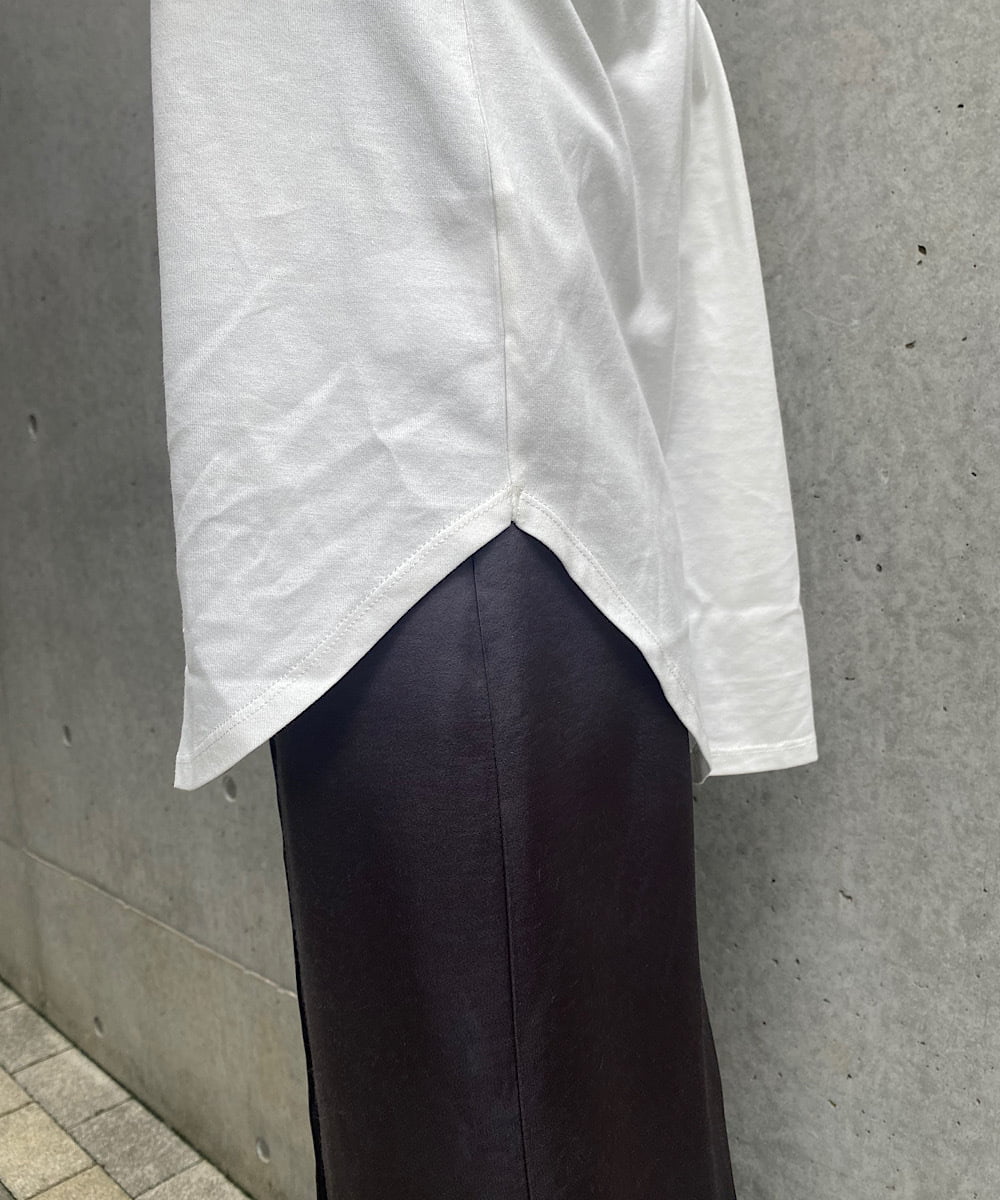 洗える］バックギャザーシルエットリメイクTシャツ(カットソー・T