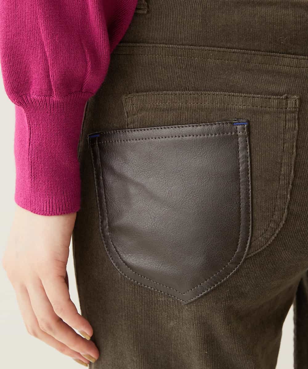 Re Mine リマイン 合皮使いリメイク コーデュロイスキニーパンツ イトキンオンラインストア