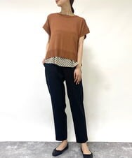 UCLGS39079 re:mine(リマイン) 配色ラインワンポイントリメイク　テ―パード ブラック