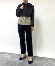 UCLGS39079 re:mine(リマイン) 配色ラインワンポイントリメイク　テ―パード ブラック