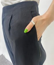 UCLGS39079 re:mine(リマイン) 配色ラインワンポイントリメイク　テ―パード ブラック