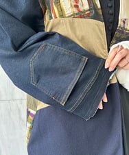 UCUAV55390 re:mine ZIVUNコラボ　再構築パッチワークジャケット カーキ