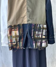 UCUAV55390 re:mine ZIVUNコラボ　再構築パッチワークジャケット カーキ