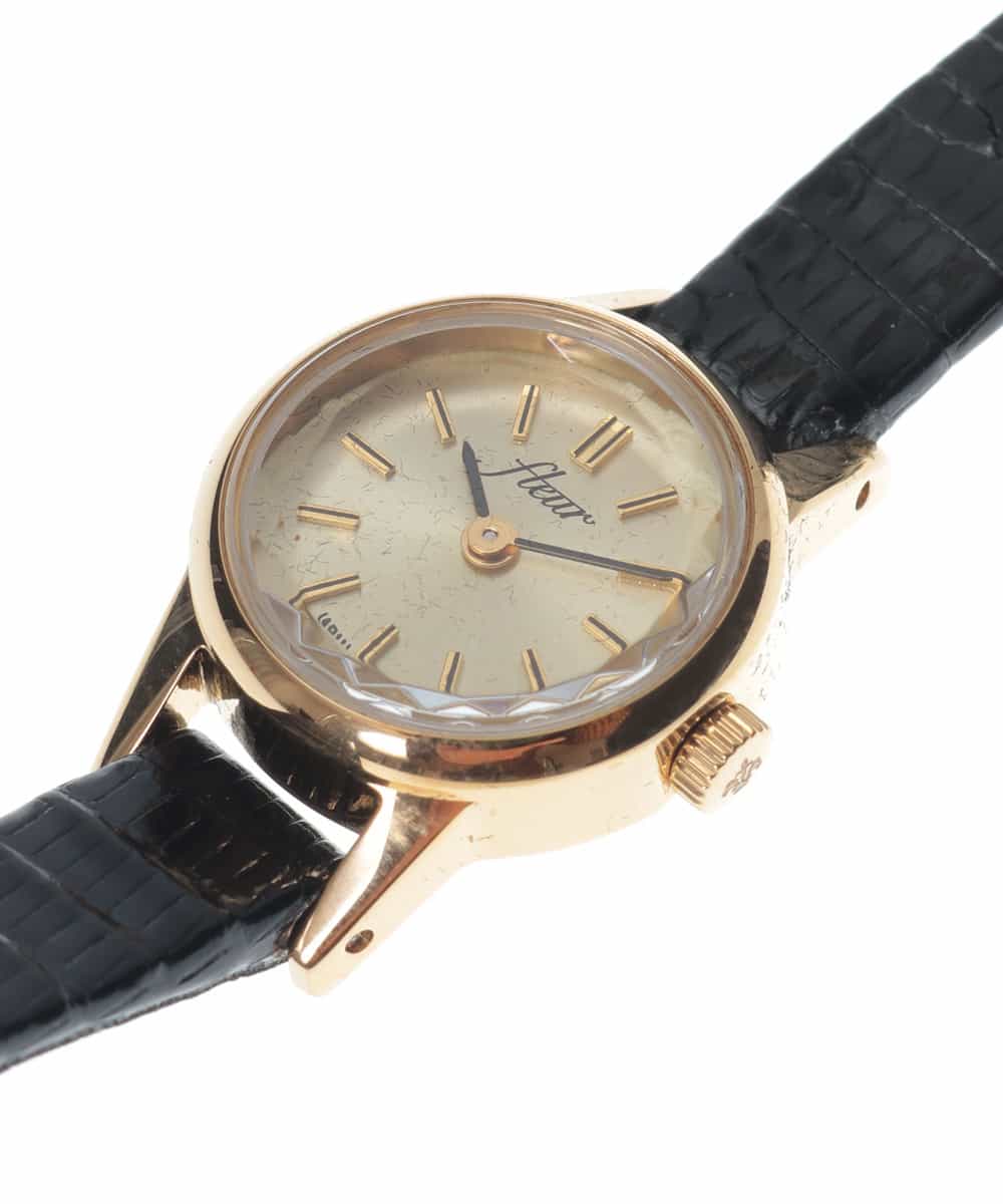 Fluer バイヤーズ セレクト Fleur ブラックレザーベルトウォッチ イトキンオンラインストア