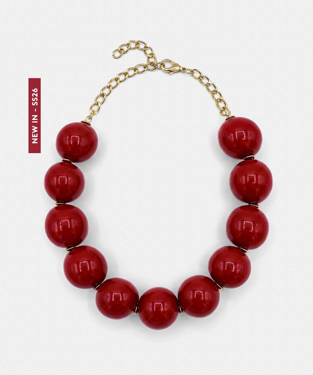 VY2GD01200 TARA JARMON(タラ ジャーモン) カラーポップネックレス レッド