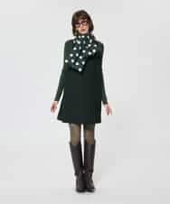 VY3AD03170 TARA JARMON(タラ ジャーモン) ポルカハートダウンマフラー カーキ