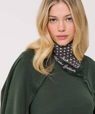 VY3AD06260 TARA JARMON(タラ ジャーモン) ハートドットプリントスカーフ カーキ