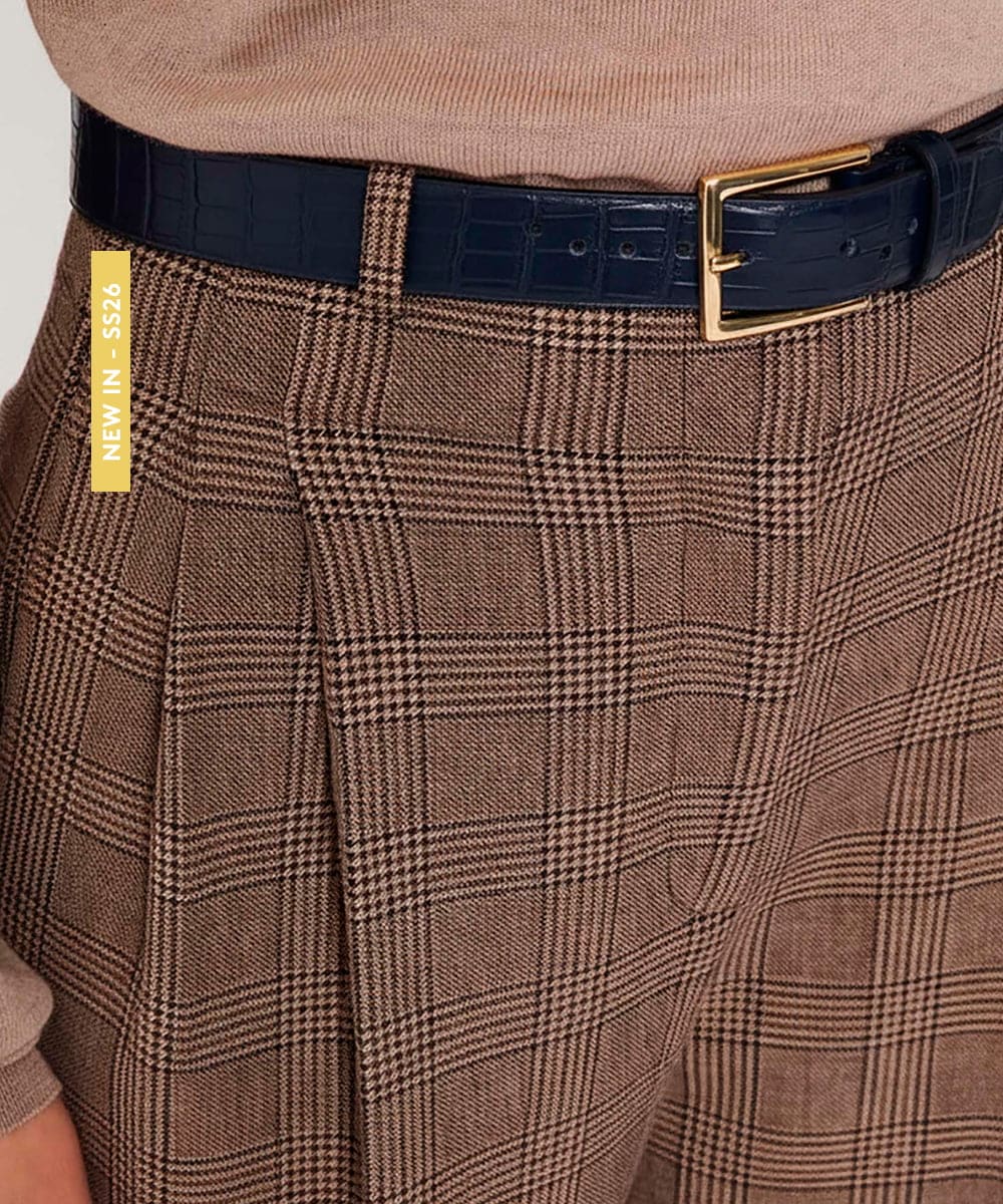 VY4GD02320 TARA JARMON(タラ ジャーモン) クロコエンボスレザーベルト ミッドナイトブルー