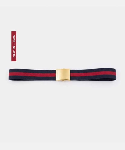 VY4GD03240 TARA JARMON 【メディア着用】ストライプリボンベルト