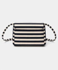 VY5GD01750 TARA JARMON(タラ ジャーモン) TJボーダーコットンバッグ ネイビーブルー