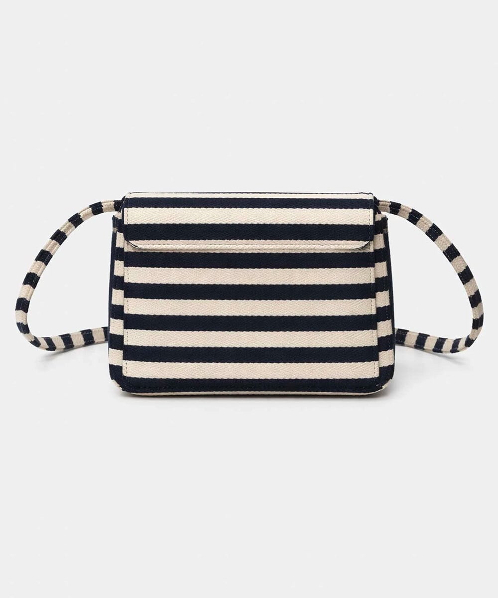 VY5GD01750 TARA JARMON(タラ ジャーモン) TJボーダーコットンバッグ ネイビーブルー