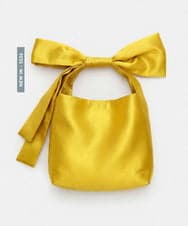 VY5GD04300 TARA JARMON(タラ ジャーモン) サテンリボンバッグ ミモザイエロー
