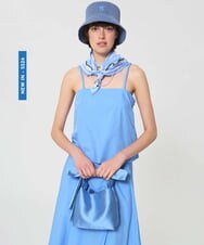 VY5GD04300 TARA JARMON(タラ ジャーモン) サテンリボンバッグ スカイブルー