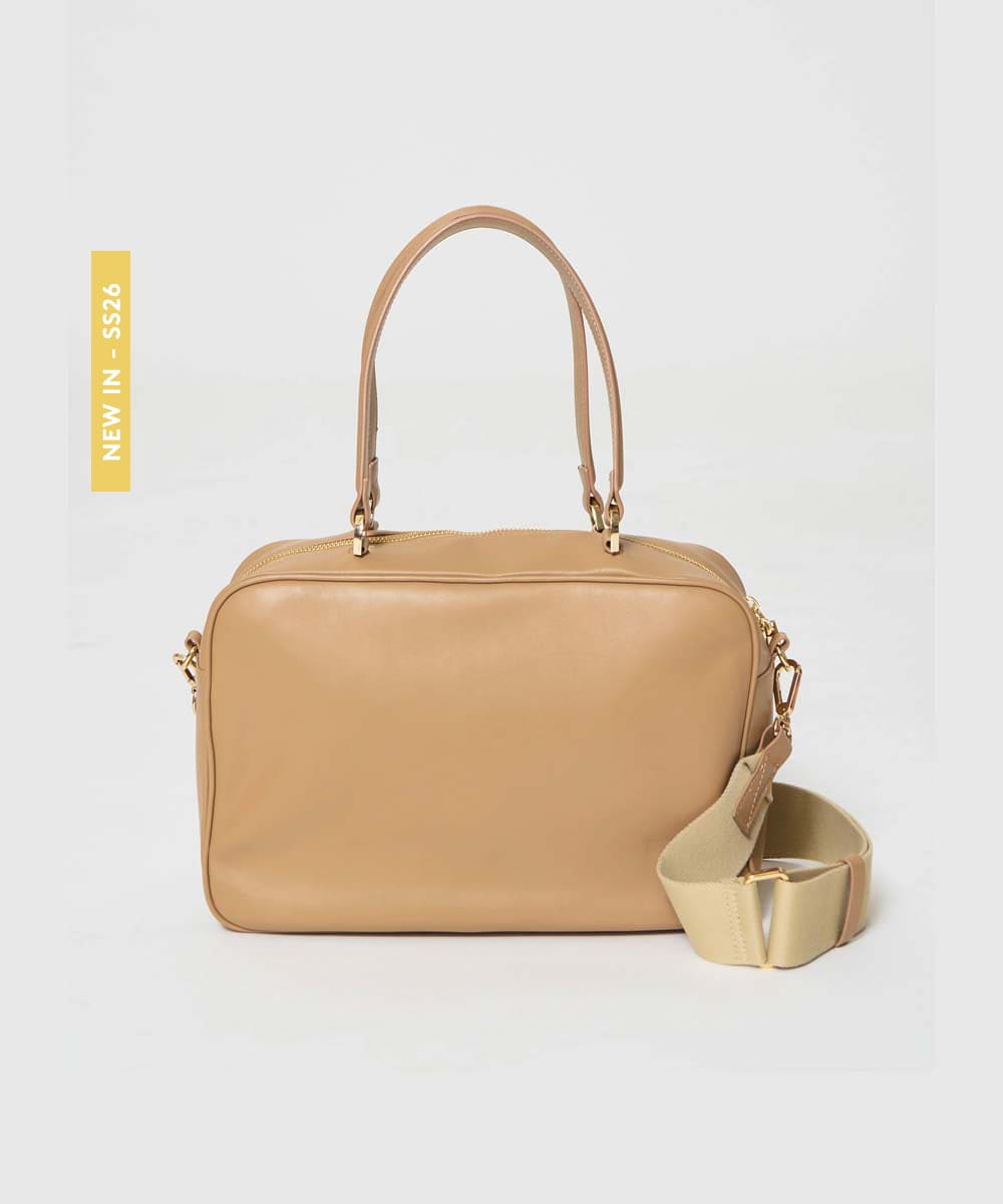 VY5YD05100 TARA JARMON(タラ ジャーモン) ナッパレザーバッグ ハニーベージュ