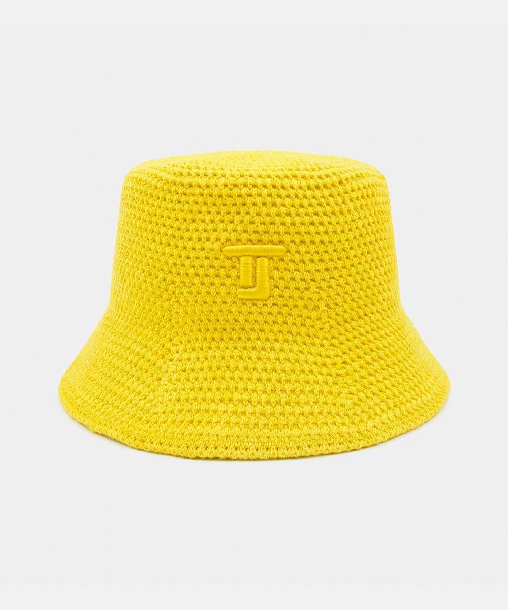 VY7GD01260 TARA JARMON(タラ ジャーモン) コットンクロシェバケットハット ミモザイエロー
