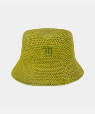 VY7GD01260 TARA JARMON(タラ ジャーモン) コットンクロシェバケットハット オリーブグリーン