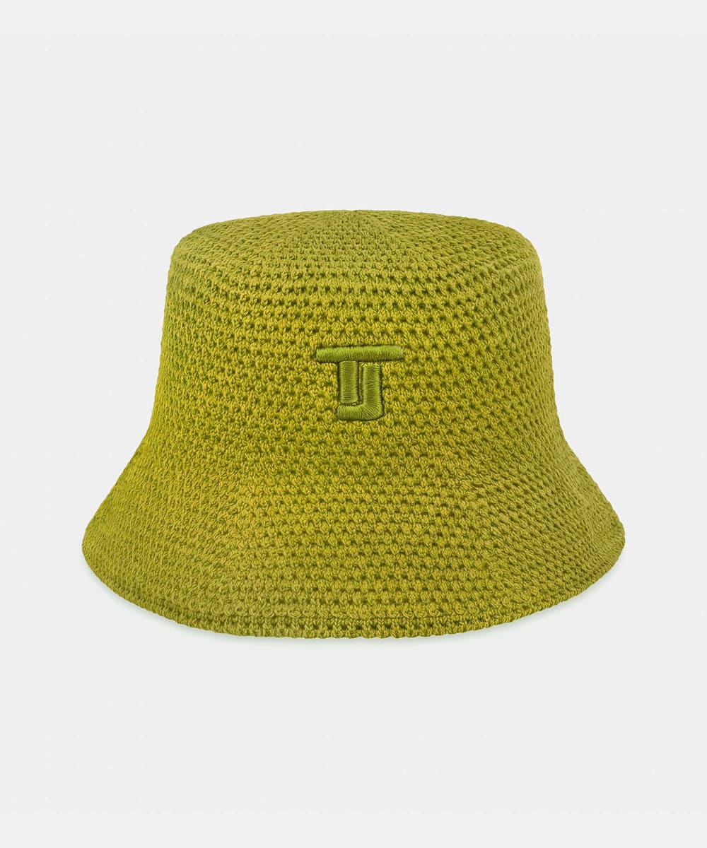 VY7GD01260 TARA JARMON(タラ ジャーモン) コットンクロシェバケットハット オリーブグリーン