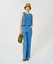 VY7GD01260 TARA JARMON(タラ ジャーモン) コットンクロシェバケットハット オリーブグリーン