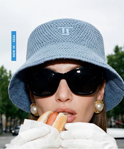 VY7GD01260 TARA JARMON コットンクロシェバケットハット