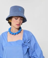 VY7GD01260 TARA JARMON(タラ ジャーモン) コットンクロシェバケットハット スカイブルー
