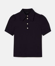 VZBAD03320 TARA JARMON(タラ ジャーモン) クレープブラウス ネイビー