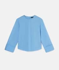 VZBAD11330 TARA JARMON(タラ ジャーモン) ポプリンブラウス ライトブルー