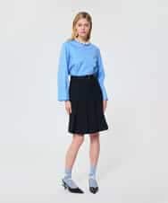 VZBAD11330 TARA JARMON(タラ ジャーモン) ポプリンブラウス ライトブルー