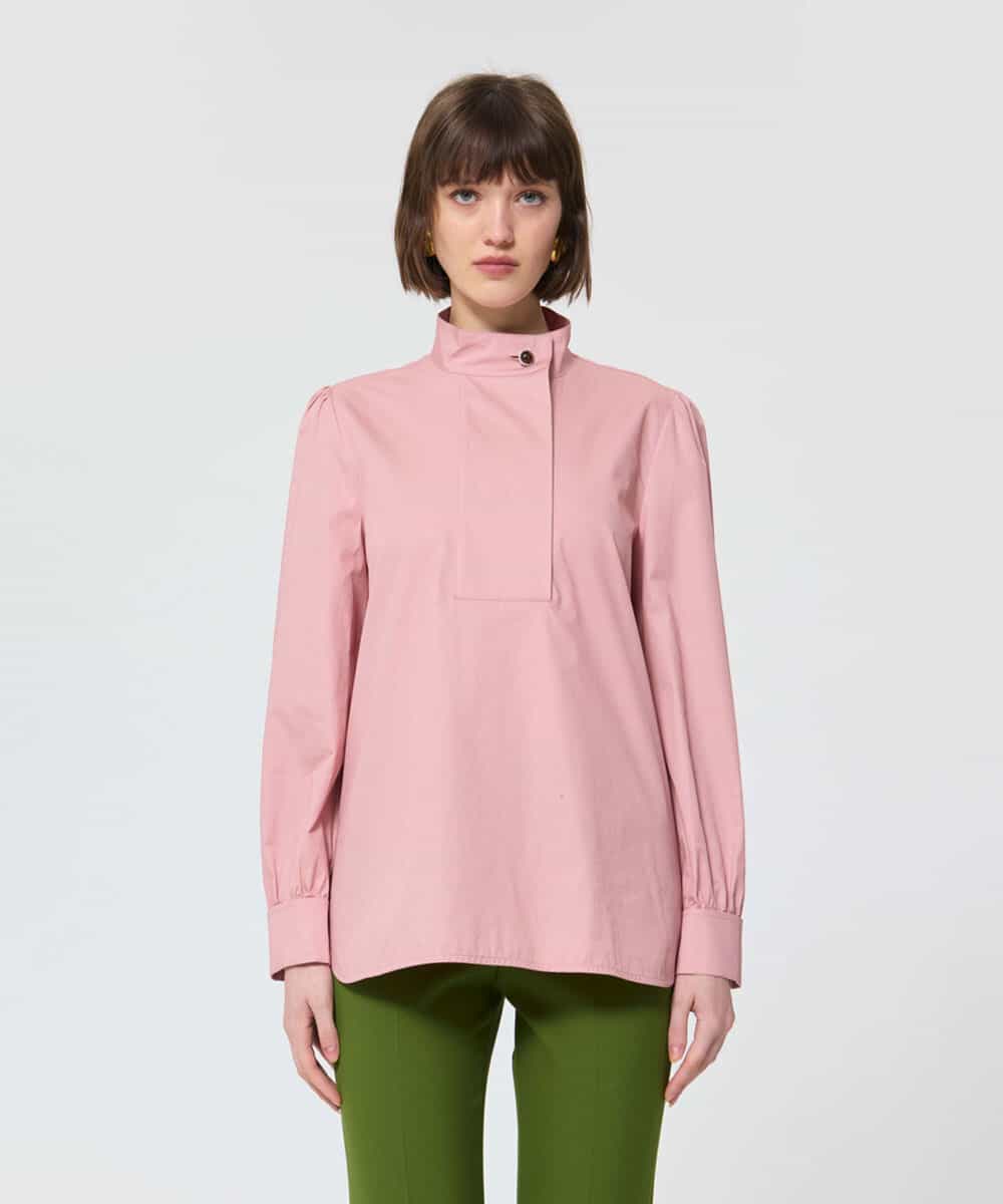 VZBAD13330 TARA JARMON(タラ ジャーモン) ポプリンブラウス ピンク