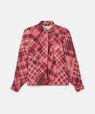 VZBAD13450 TARA JARMON(タラ ジャーモン) スコティッシュチェックプリントブラウス ピンク