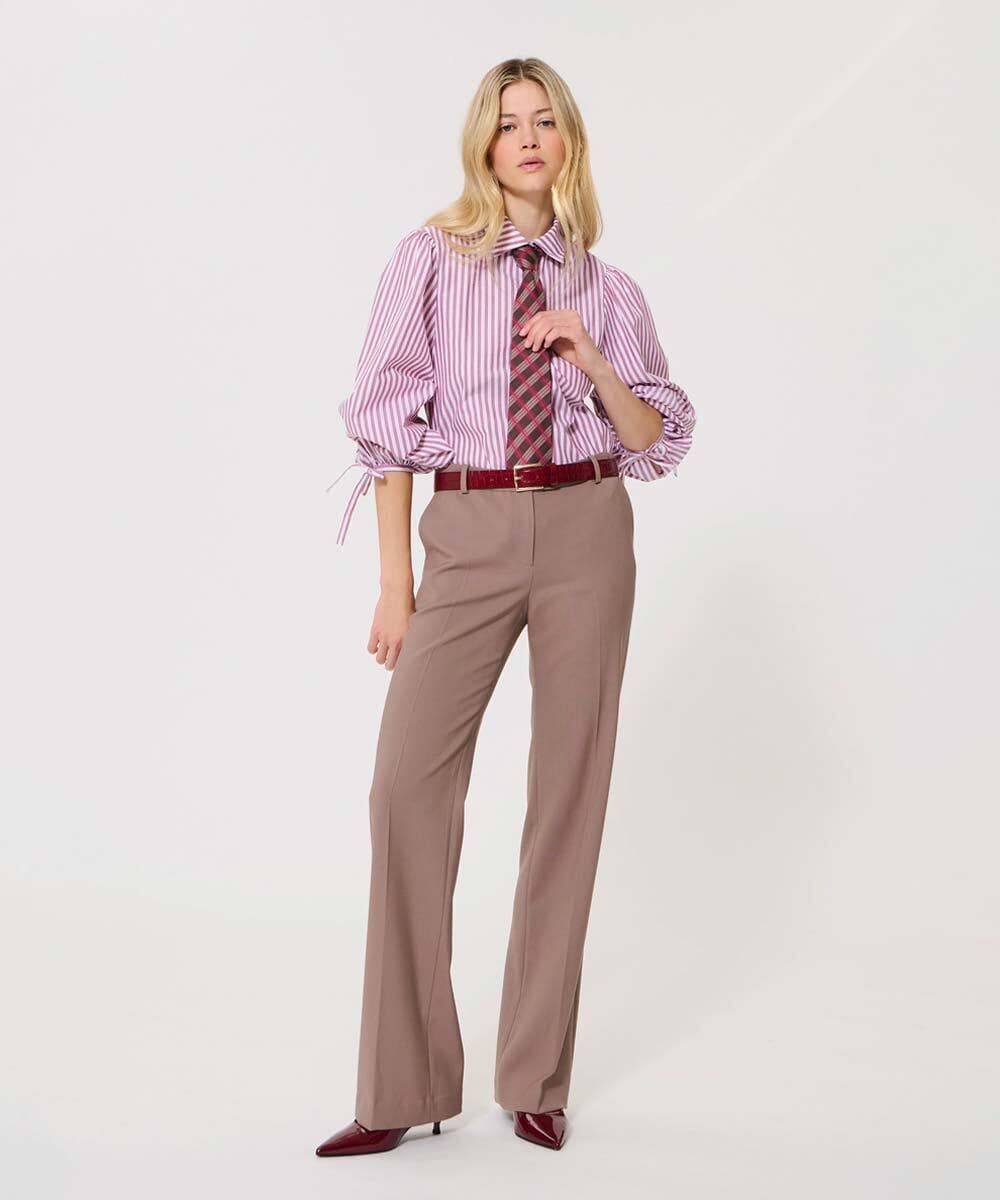 VZBAD15330 TARA JARMON(タラ ジャーモン) ワイドストライプブラウス ピンク