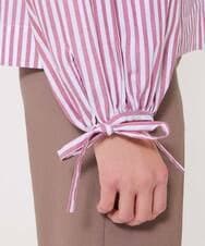 VZBAD15330 TARA JARMON(タラ ジャーモン) ワイドストライプブラウス ピンク